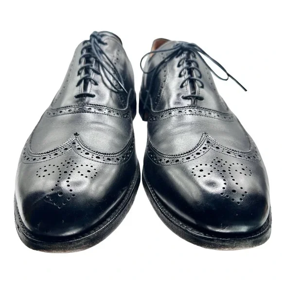Allen Edmonds | Chester Black Leather Wingtip Oxford Dress Shoes | Size 14 AA - Picture 4 of 12